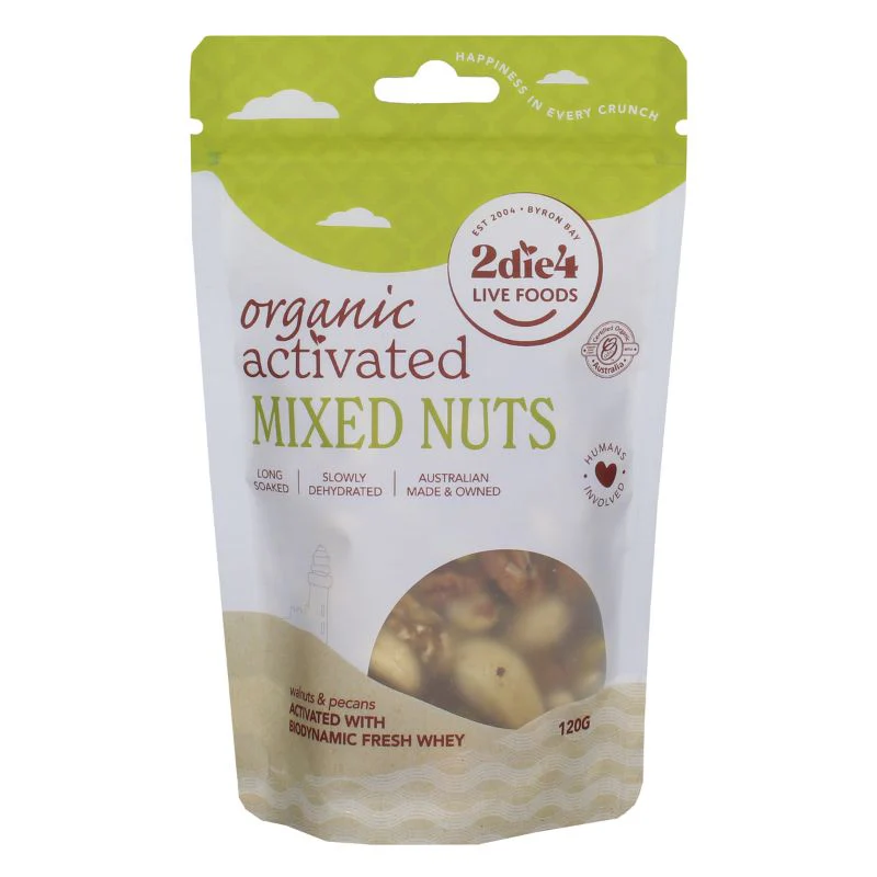 2Die4 Live Foods Activated & Organic Mixed Nuts 120g, 300g Or 600g, Activated With Fresh Whey - Image 3