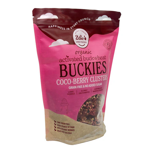 2Die4 Live Foods Activated & Organic Buckies Coco-Berry Clusters 400g, Ready To Eat! - Image 3