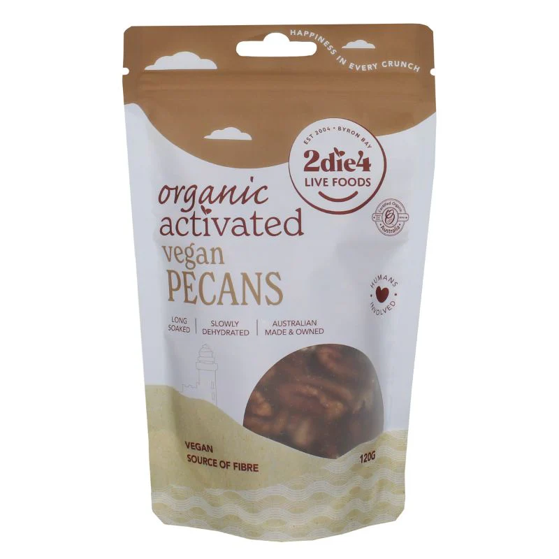 2Die4 Live Activated & Organic Foods Pecans 120g Or 300g, Vegan - Image 2