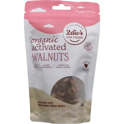 2Die4 Live Foods Activated & Organic Walnuts 100g Or 275g, Activated With Fresh Whey - Image 2