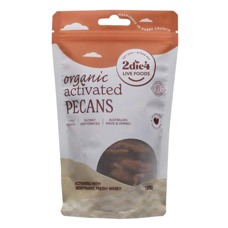 2Die4 Live Foods Activated & Organic Pecans 120g Or 300g, Activated With Fresh Whey - Image 2