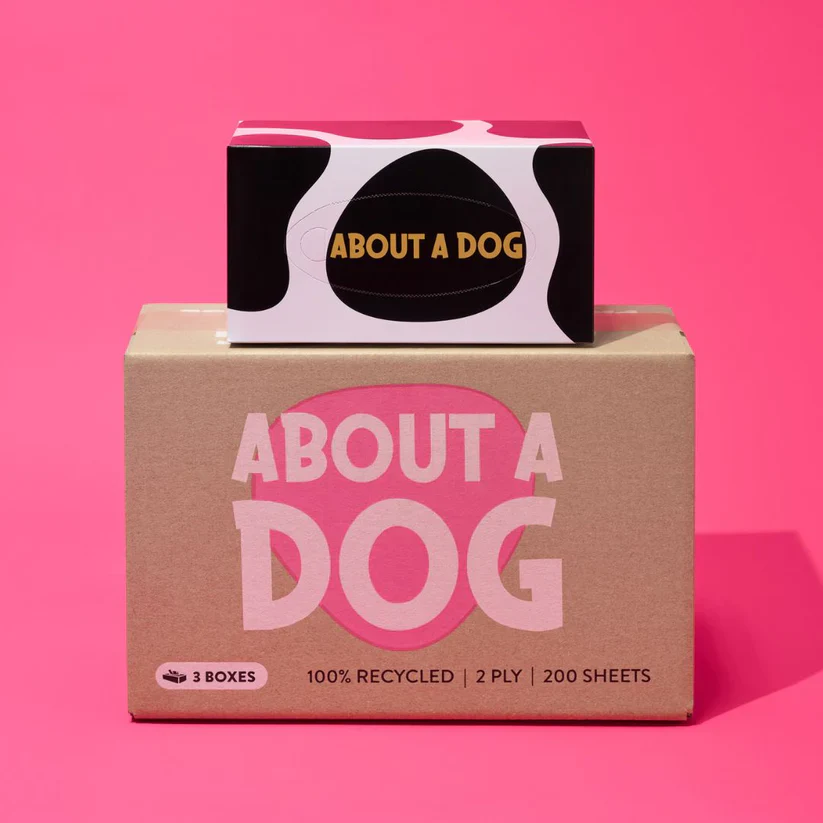 About A Dog 100% Recycled Tissue Paper 2 Ply, 200 Sheet Box - Image 2