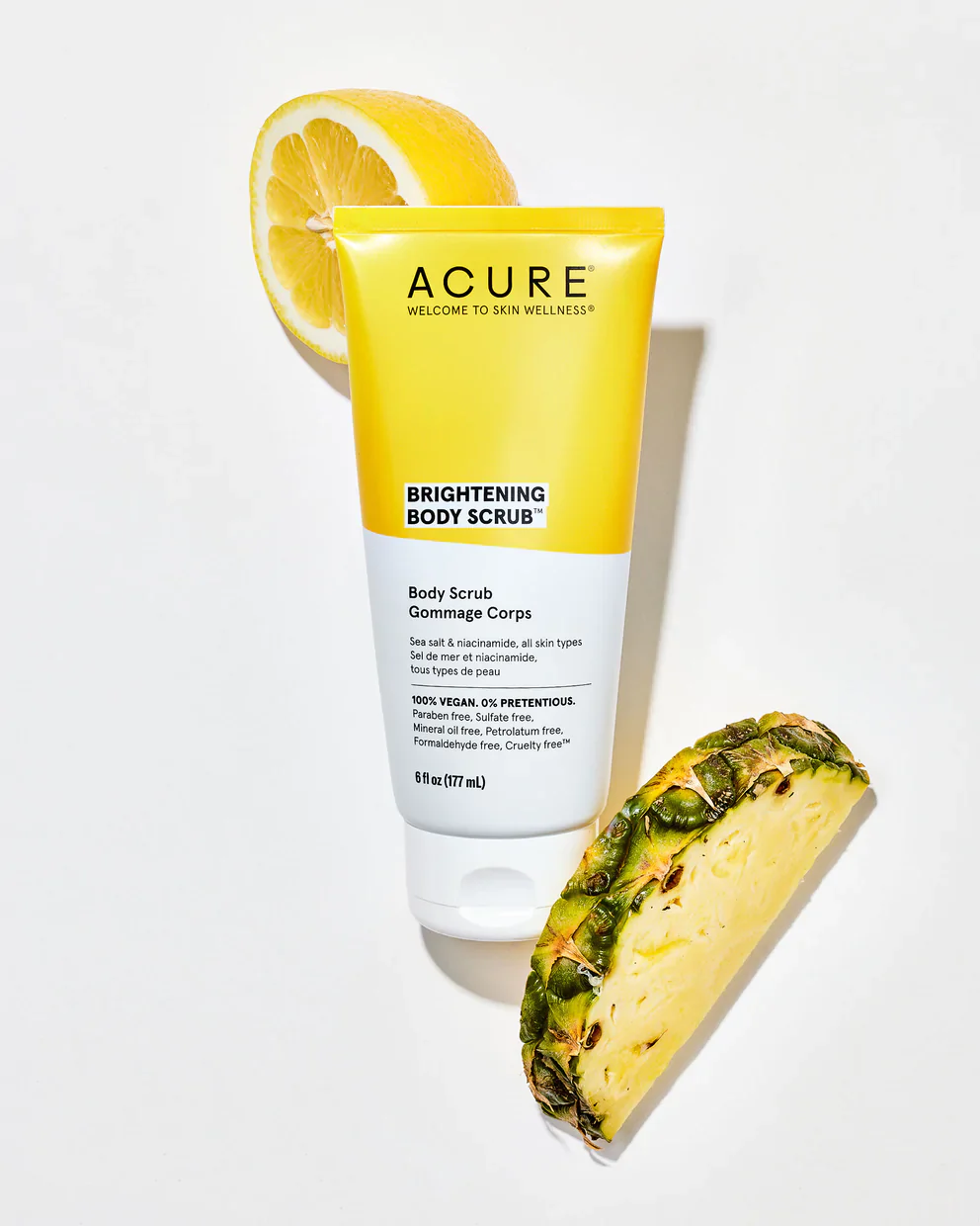 Acure Brightening Body Scrub 177ml, To Gently Exfoliate & Brighten Skin - Image 2