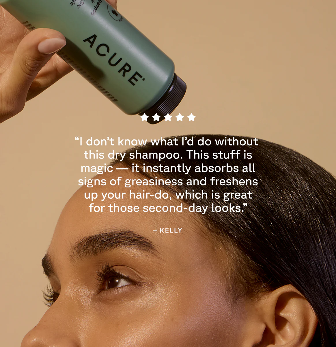 Acure Dark Hair Dry Shampoo 58g, To Refresh Oily Roots - Image 3