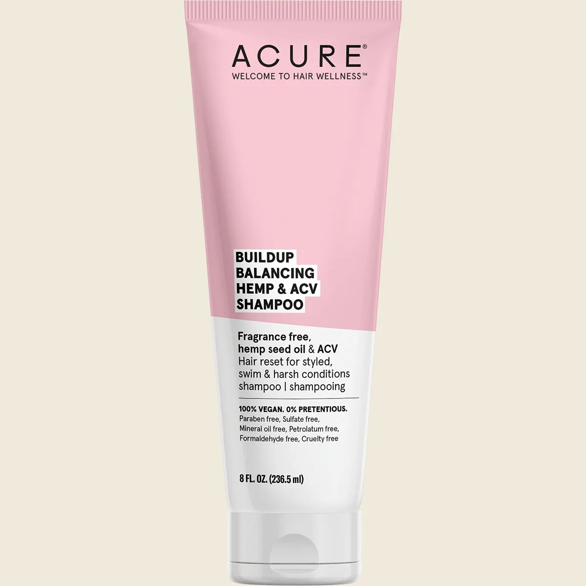 Acure Buildup Balancing Hemp & ACV Shampoo 236ml, For Soft, Manageable Hair