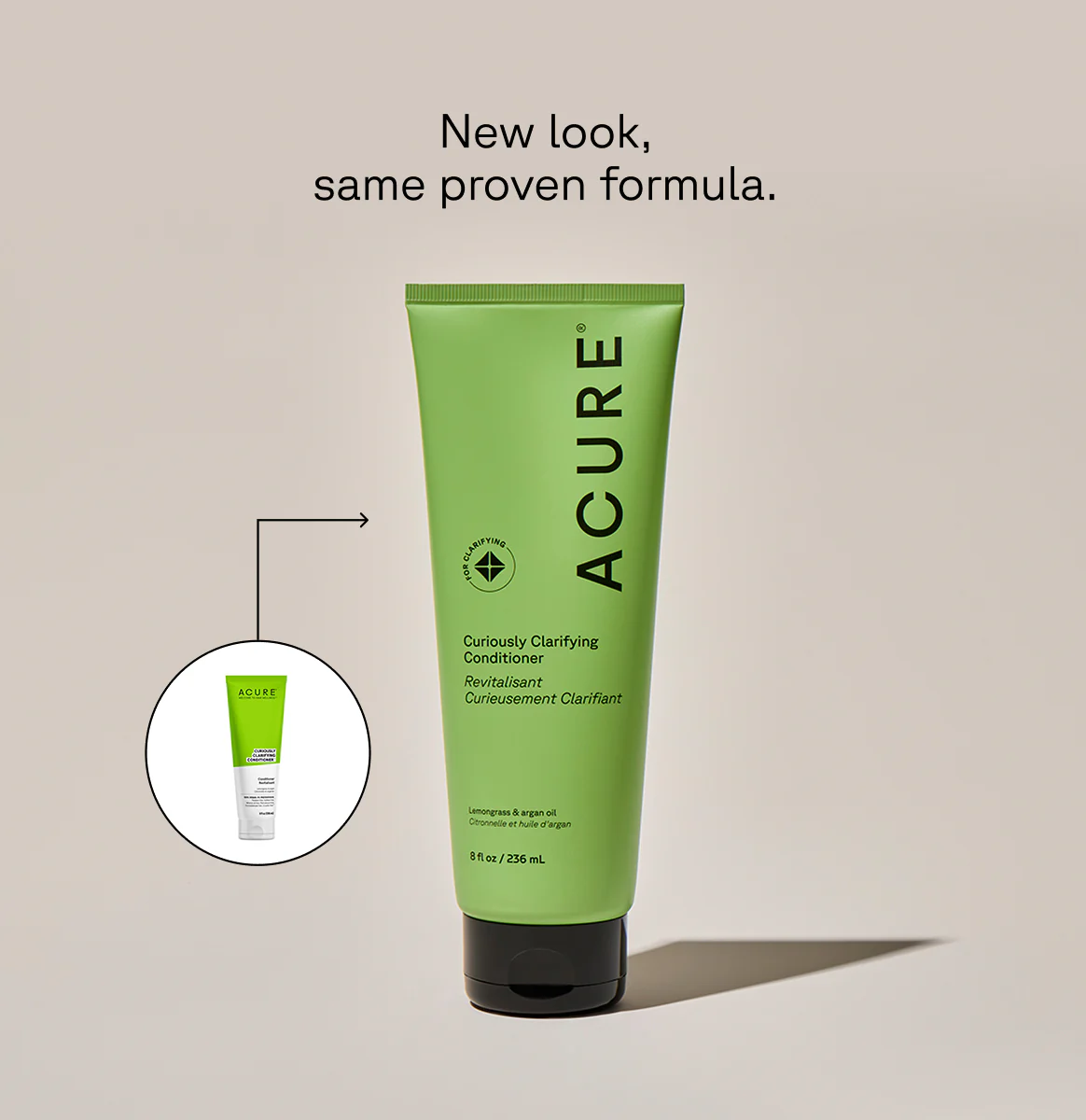 Acure Curiously Clarifying Conditioner Lemongrass 236mL, With Lemongrass & Argan Oil - Image 3