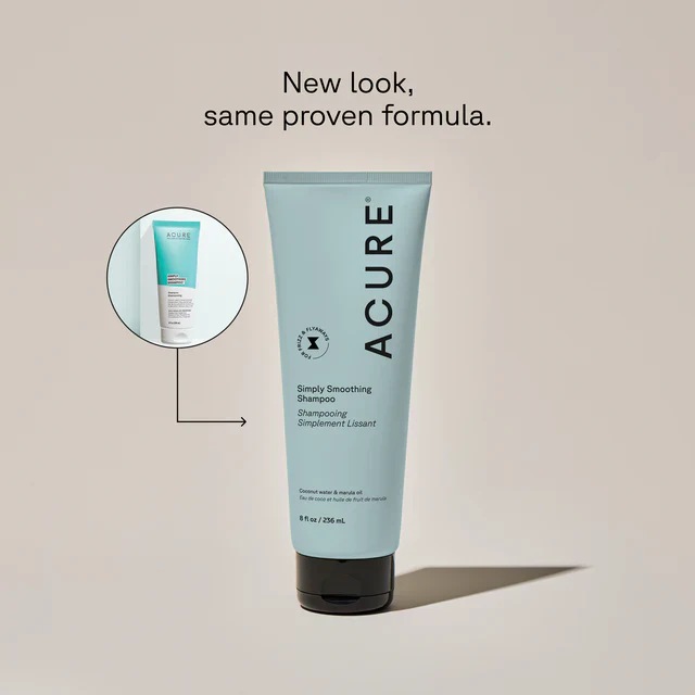 Acure Simply Smoothing Shampoo Coconut 236ml, For Frizz Control & Shine - Image 2