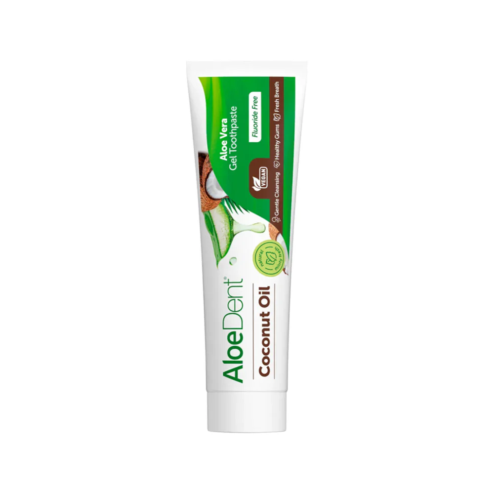 Aloe Dent Toothpaste Coconut Oil Fluoride Free 100mL, For Healthy Gums - Image 4
