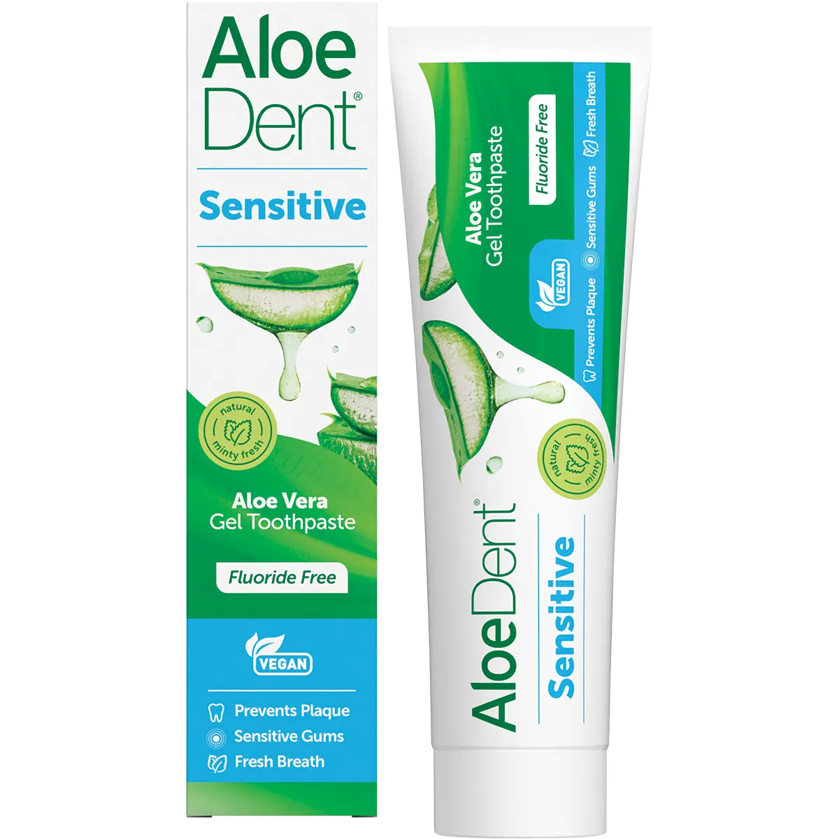 Aloe Dent Toothpaste Sensitive 100mL, An Aloe Vera Gel Toothpaste That Is Fluoride Free