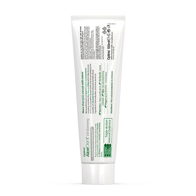 Aloe Dent Toothpaste Whitening 100mL, An Aloe Vera Gel Toothpaste That Is Fluoride Free - Image 2
