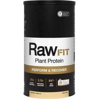 Amazonia RawFIT Plant Protein Perform & Recover 500g Or 1.25Kg, Creamy Vanilla Flavour - Image 2