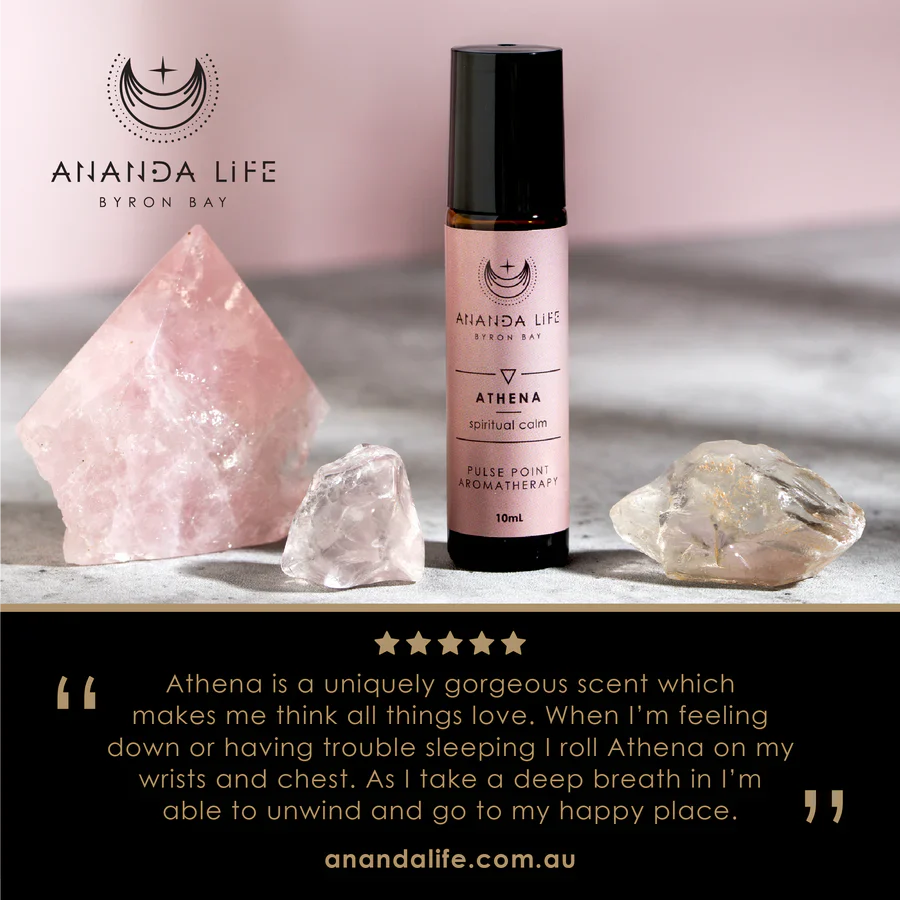 Ananda Life Athena Spiritual Calm Pulse Point Aromatherapy Roller 10mL, Grounding With Meditation & Wisdom - Image 2