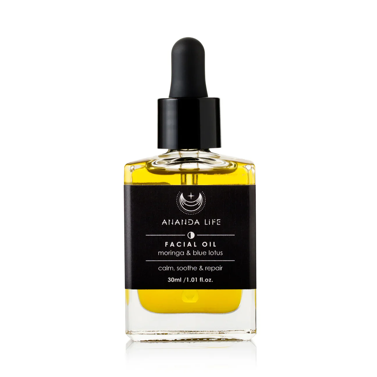 Ananda Life Moringa & Blue Lotus Facial Oil 30mL, Calm Soothe & Repair