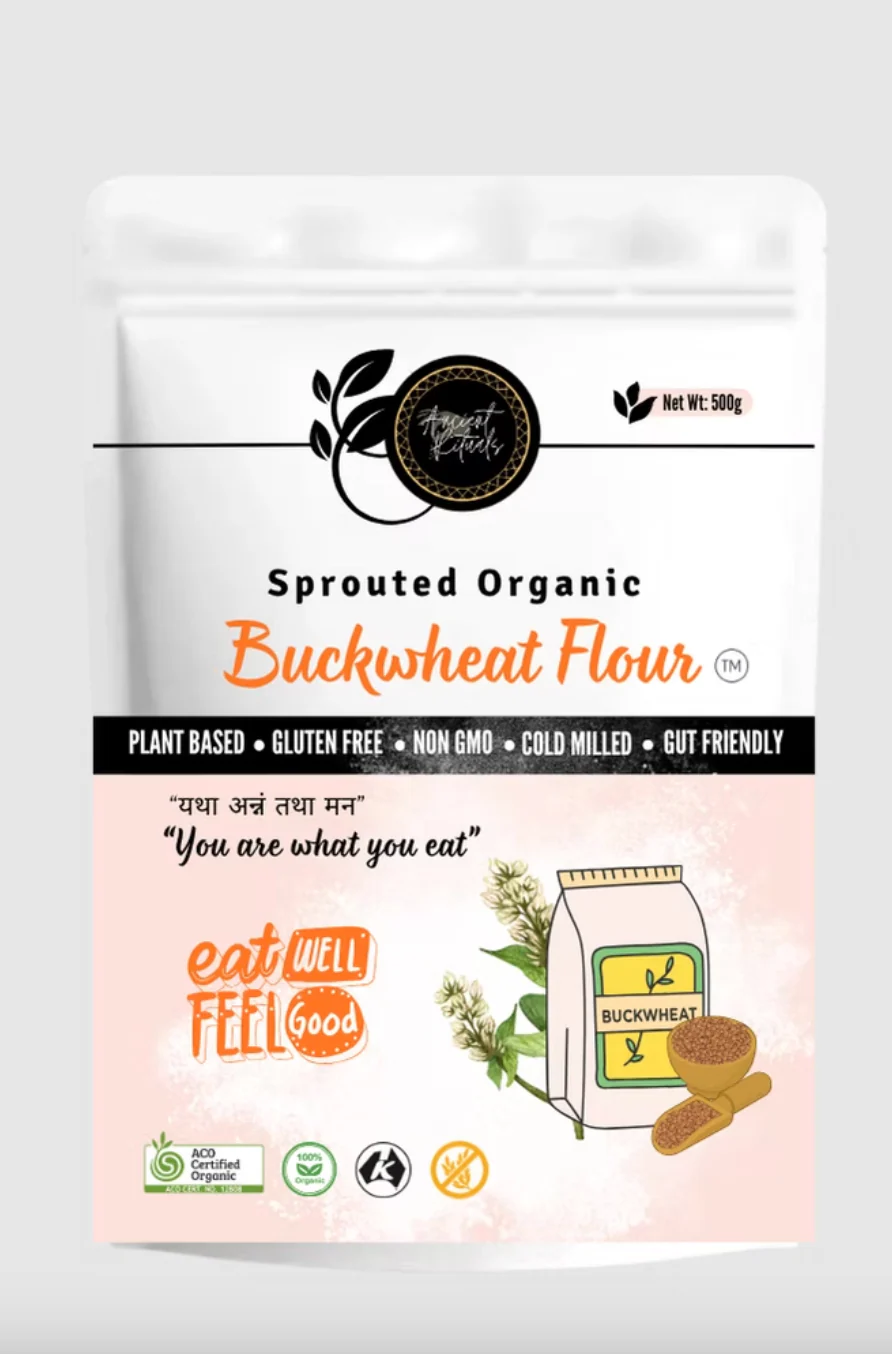 Ancient Rituals Sprouted Buckwheat Flour 500g, 100% Certified Organic