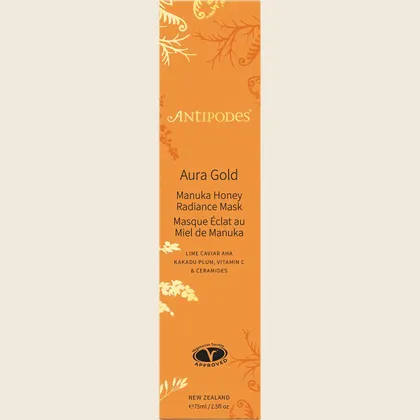Antipodes Aura Gold Manuka Honey Radiance Mask 75ml, Purify & Illuminate - Image 3
