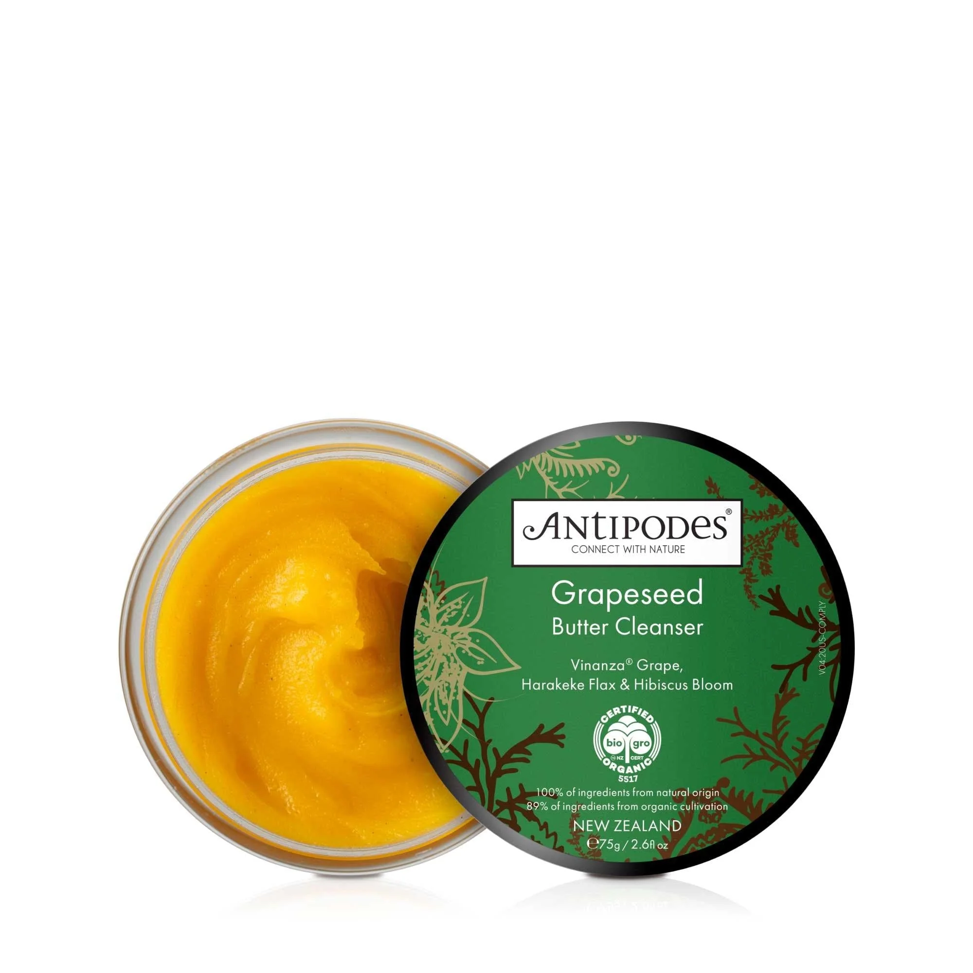 Antipodes Grapeseed Butter Cleanser 75g, For Combination To Dry Skin