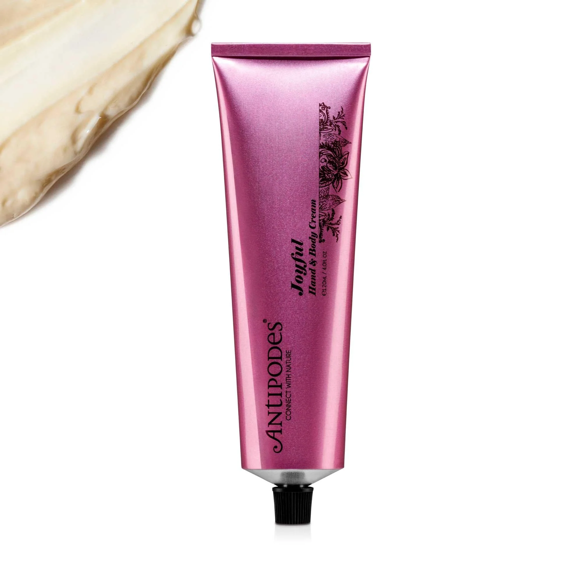 Antipodes Joyful Hand & Body Cream 120mL, With Wild Blackcurrant & Hibiscus Flower - Image 2