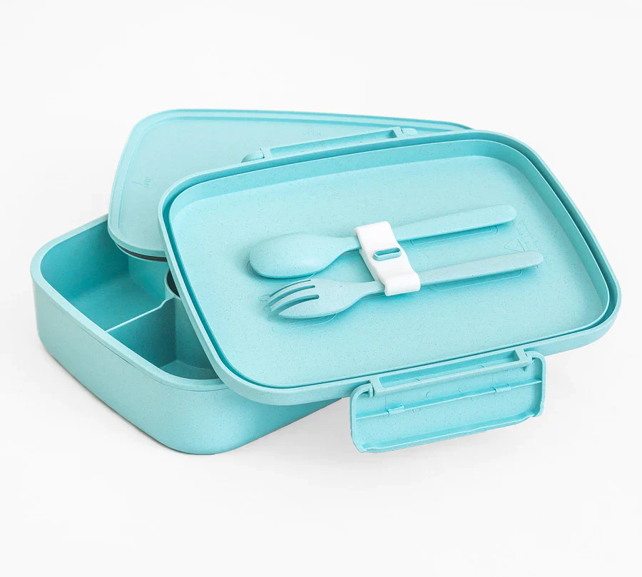 Arigato Bento Box 5 Compartments, Palms (Blue) - Image 5