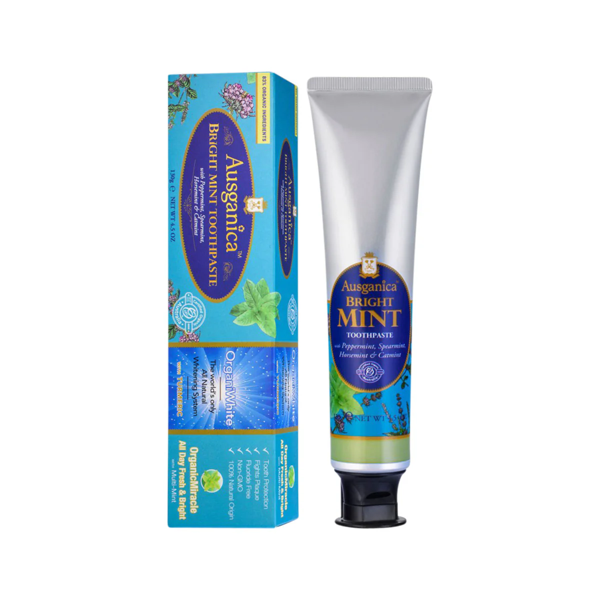 Ausganica Toothpaste 130g, Bright Mint