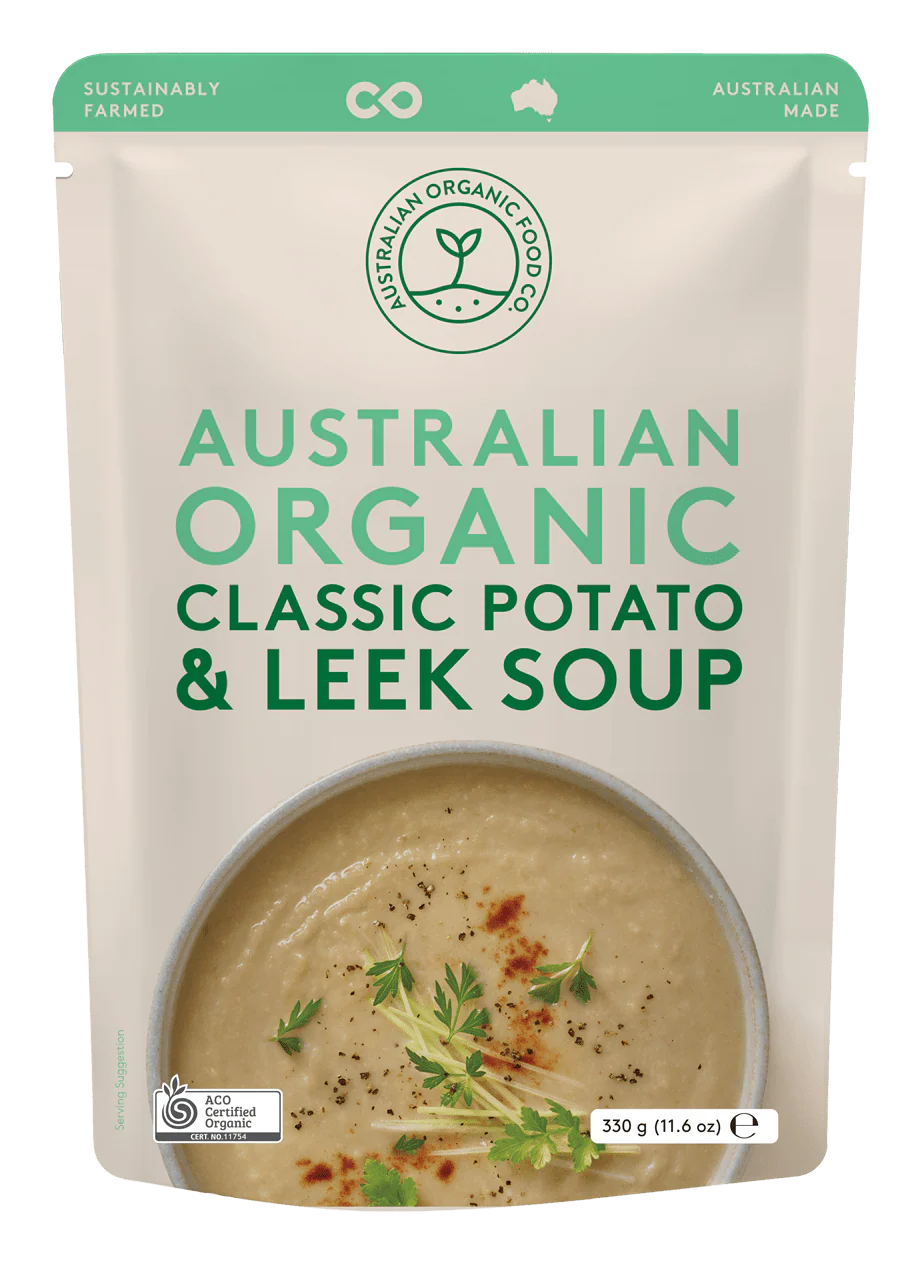 Australian Organic Food Co. Classic Potato & Leek Soup 330g, Certified Organic & Australian - Image 3