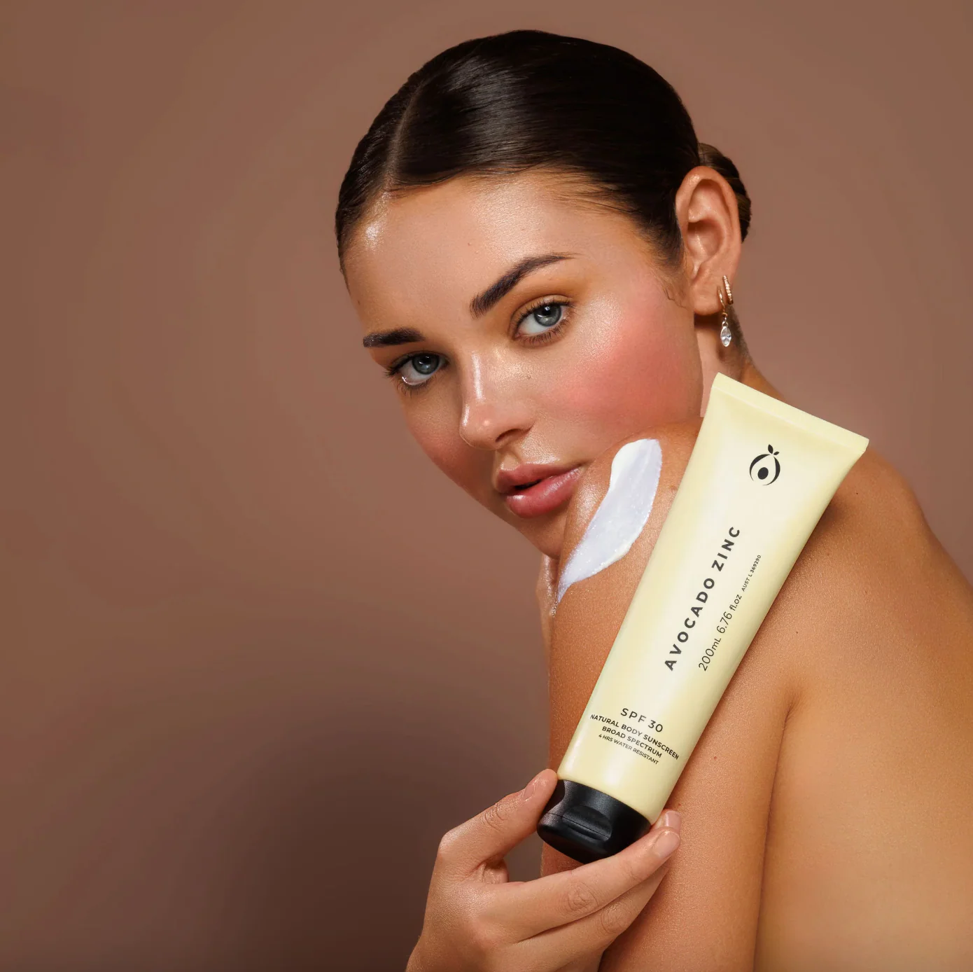 Avocado Zinc SPF 30 Natural Body Sunscreen 200mL, Rubs In Clear - Image 2