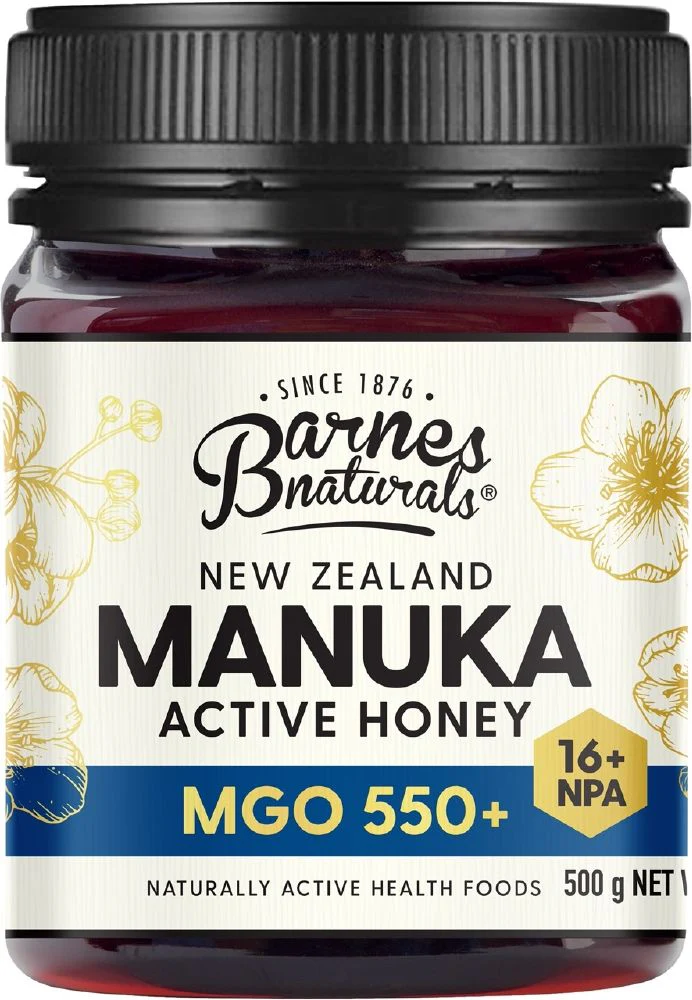 Barnes Naturals Active Manuka Honey MGO 550+ 250g Or 500g, New Zealand Honey - Image 2