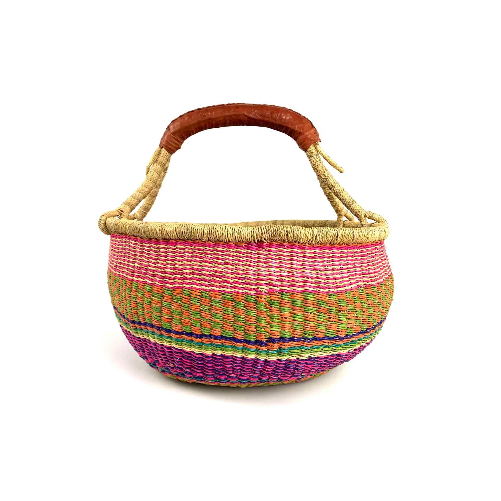 Bashiri African Bolga Basket, Round Extra Large - Image 2