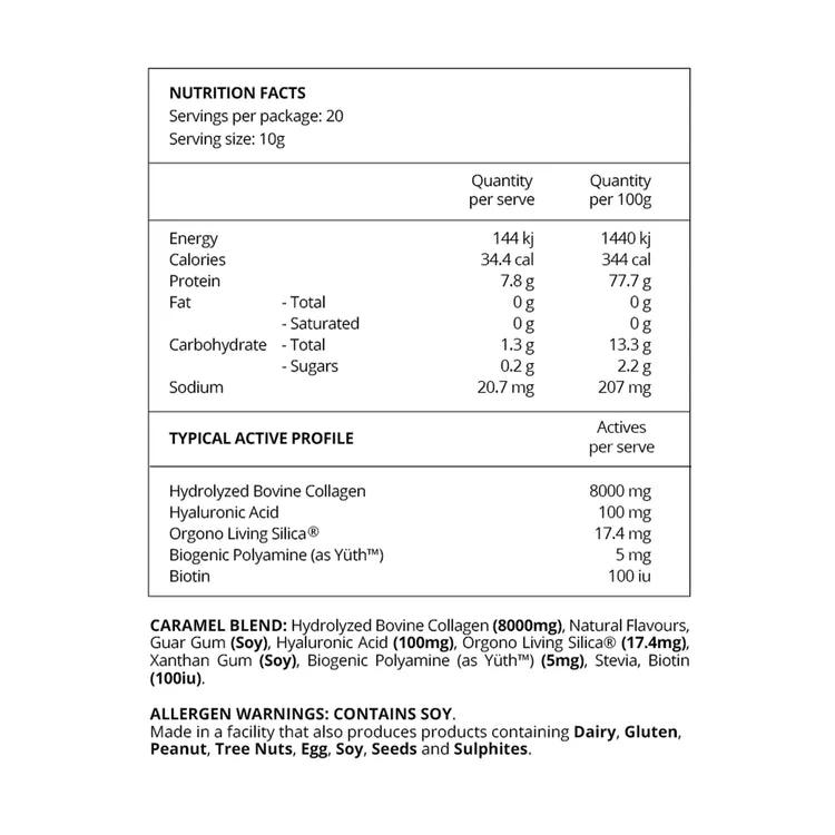 Before You Speak Collagen Complex 200g, Caramel Flavour - Image 3