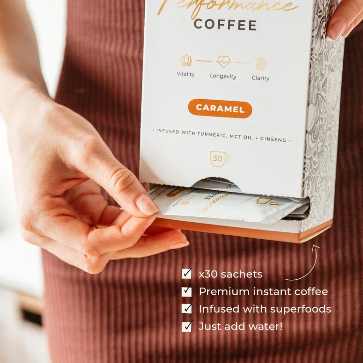 Before You Speak Performance Coffee 4.5g, 7 Pack Or 30 Pack, Caramel Flavour - Image 7