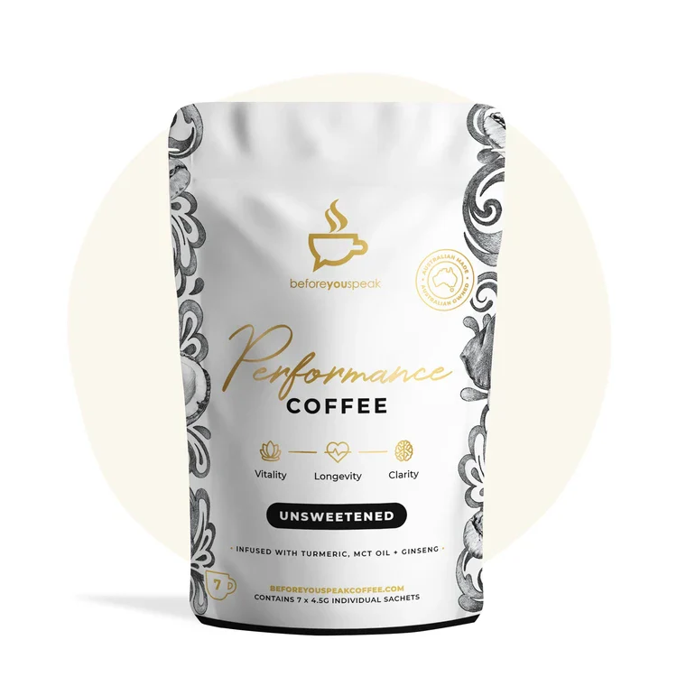 Before You Speak Performance Coffee 4.5g, 7 Pack Or 30 Pack, Unsweetened Flavour - Image 2