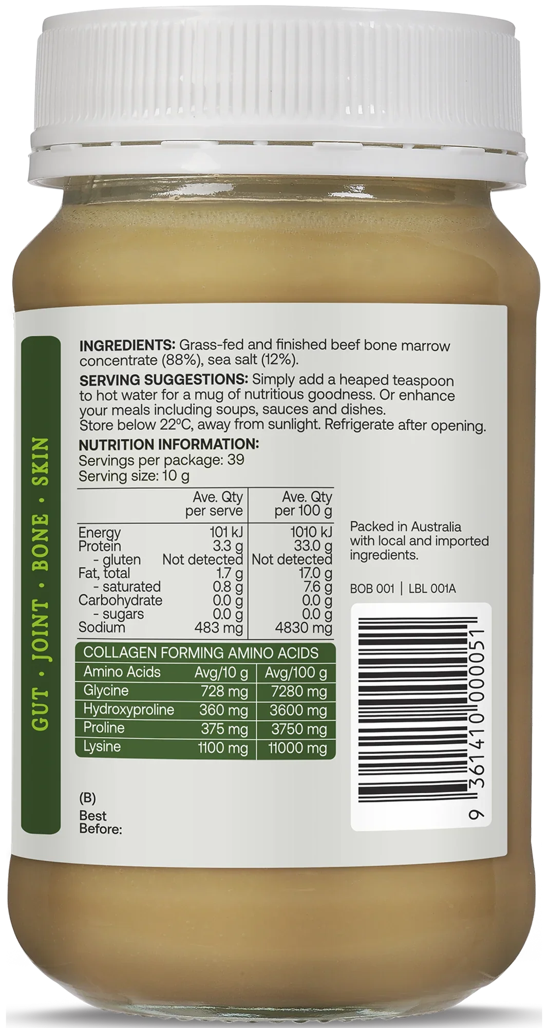 Best Of The Bone Original Bone Broth Concentrate 390g, Good Source Of Amino Acids - Image 4