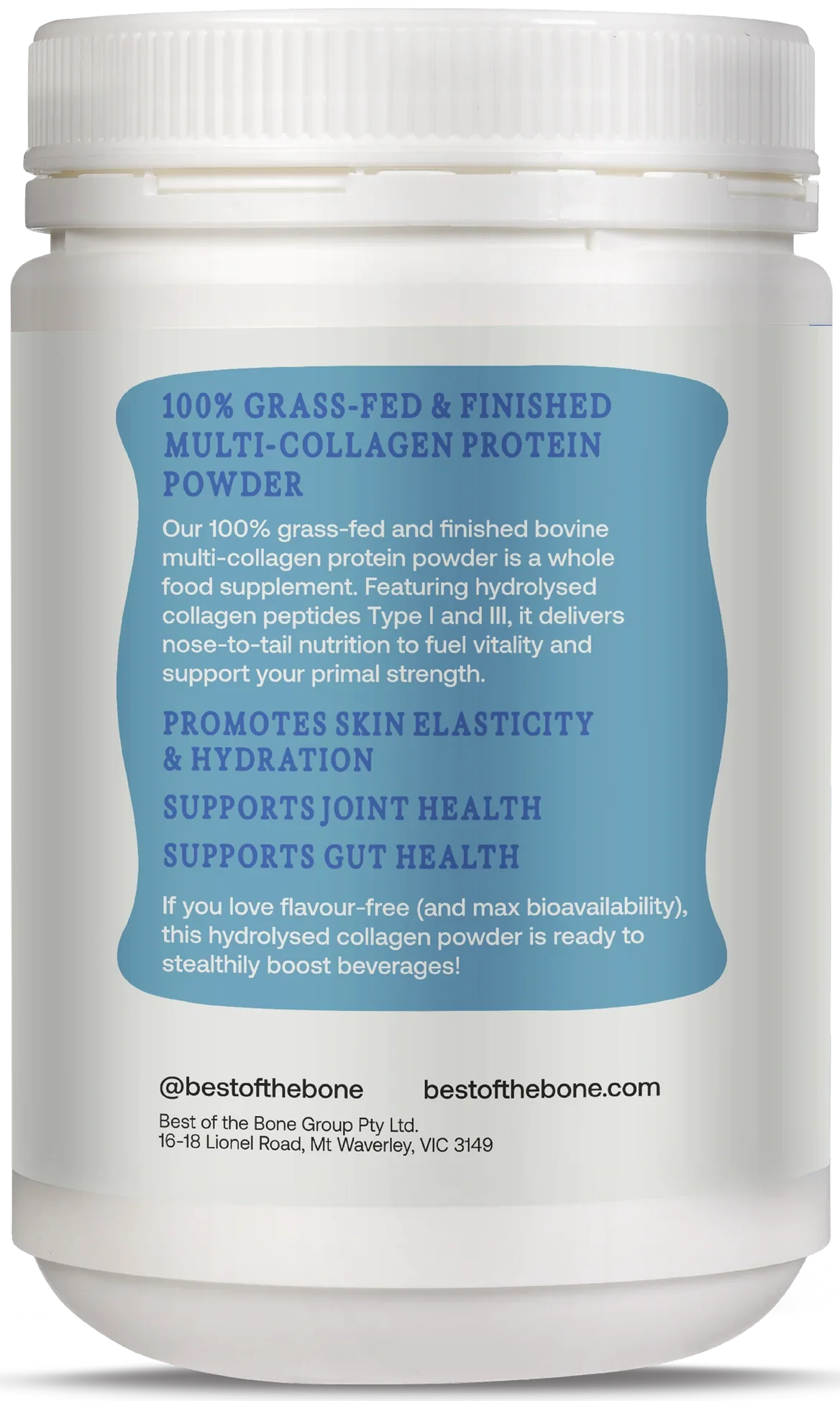 Best Of The Bone Multi-Collagen Protein Powder 210g Or 500g, Unflavoured For Skin Joint & Gut Support - Image 2