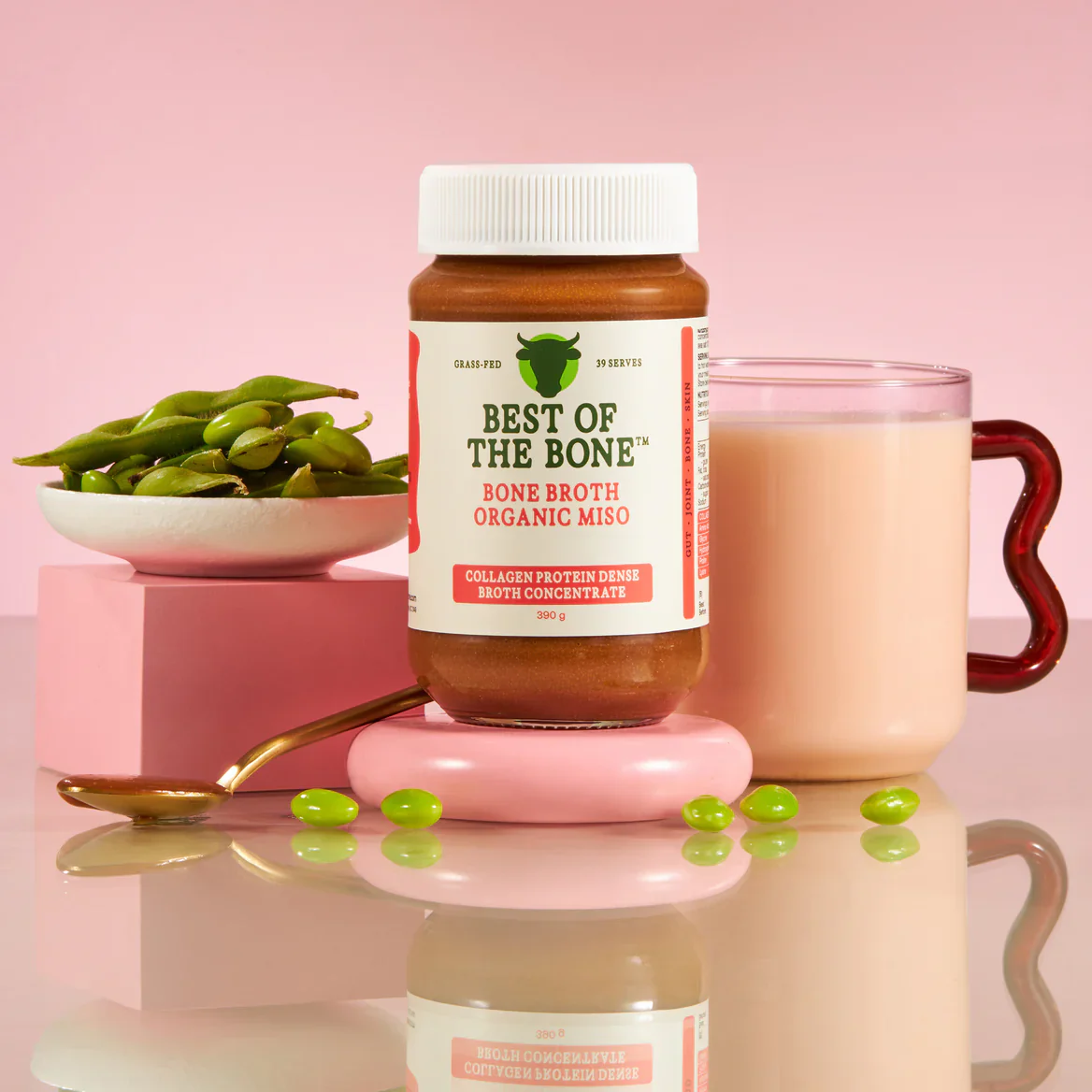 Best Of The Bone Organic Miso Bone Broth 390g, Collagen Protein Dense Broth Concentrate - Image 2