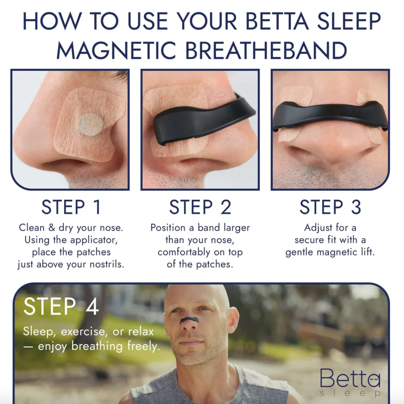 Betta Sleep Magnetic BreatheBand 15 Day Starter Kit, Opens Nasal Passages - Image 3