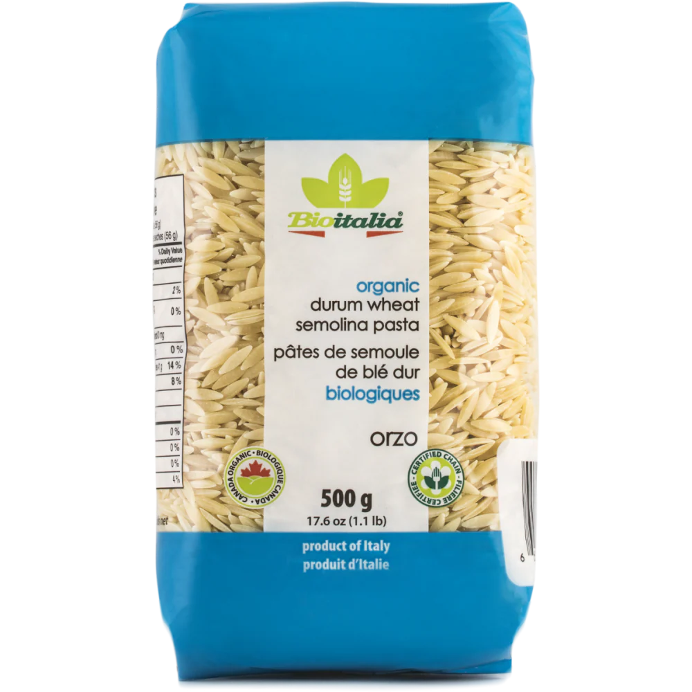 Bioitalia Organic Orzo Pasta 500g, With Durum Wheat Semolina