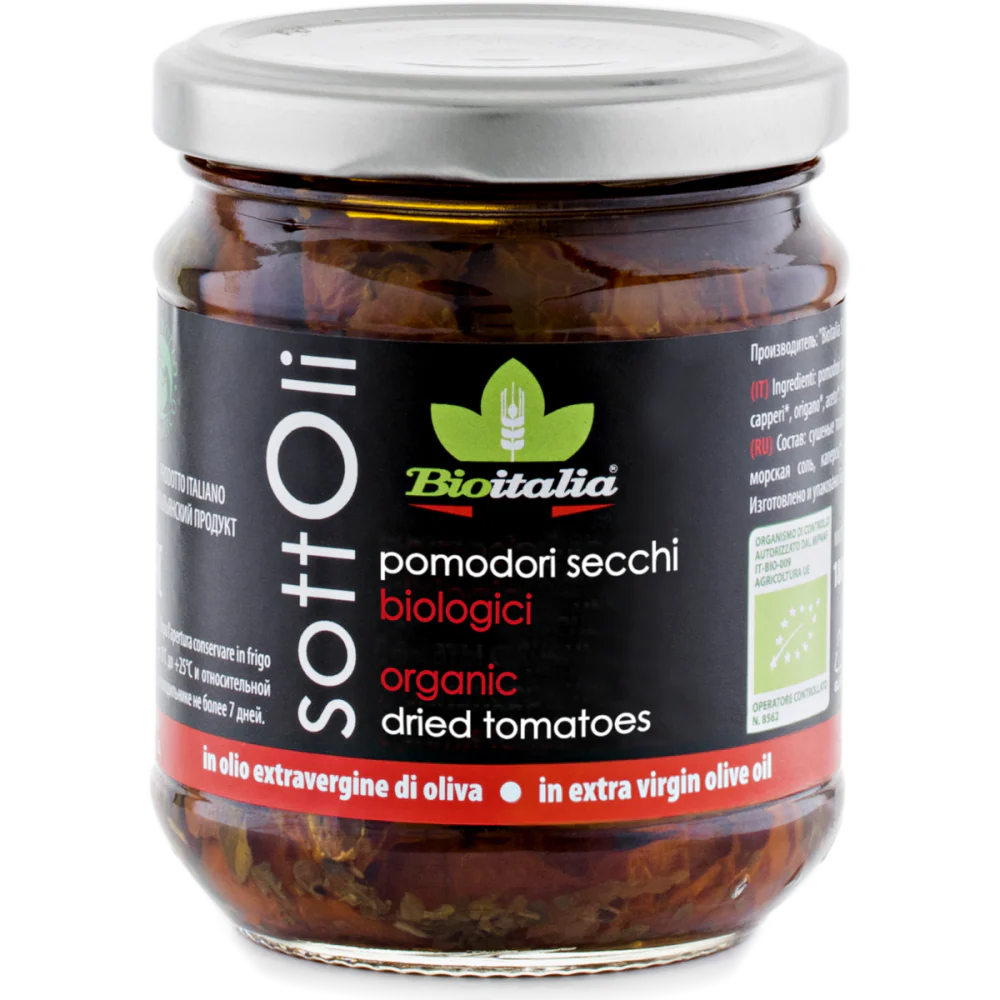 Bioitalia Organic Sundried Tomatoes In Extra Virgin Olive Oil 180g, Product Of Italy