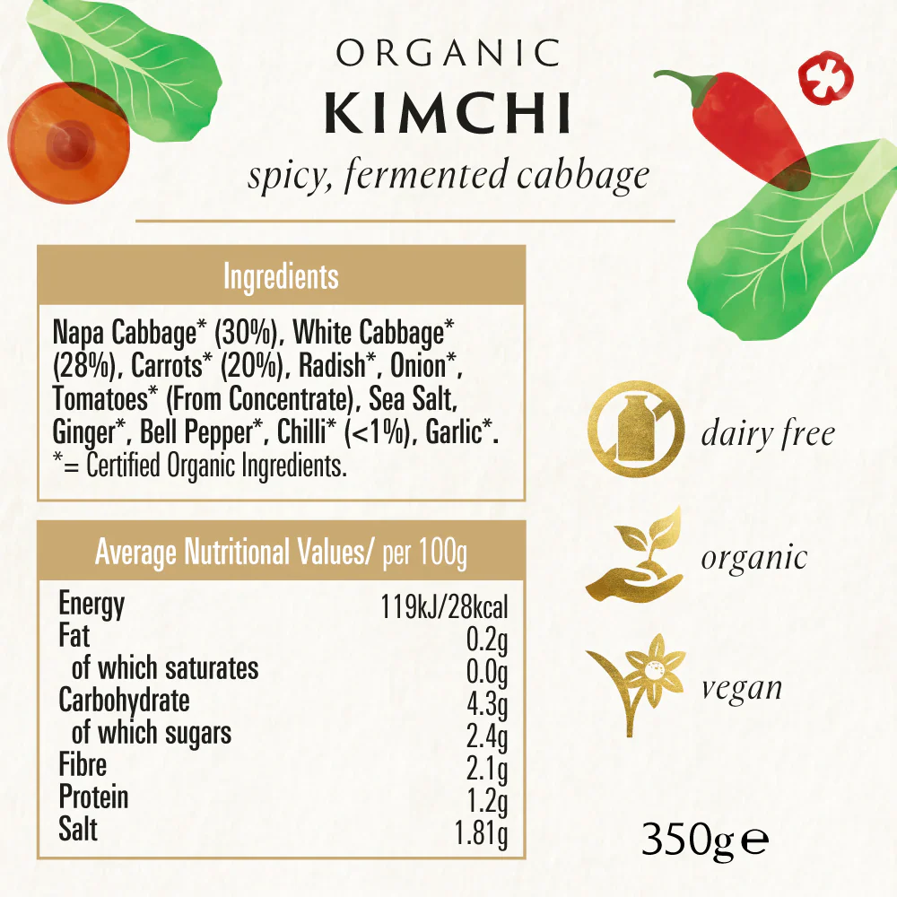 Biona Certified Organic Kimchi 350g, Spice Up Your Meals! - Image 4