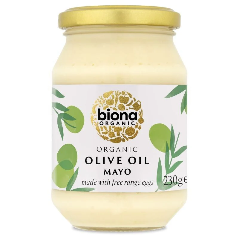 Biona Certified Organic Olive Oil Mayo 125g, Made With Free-Range Eggs Creamy & Tasty