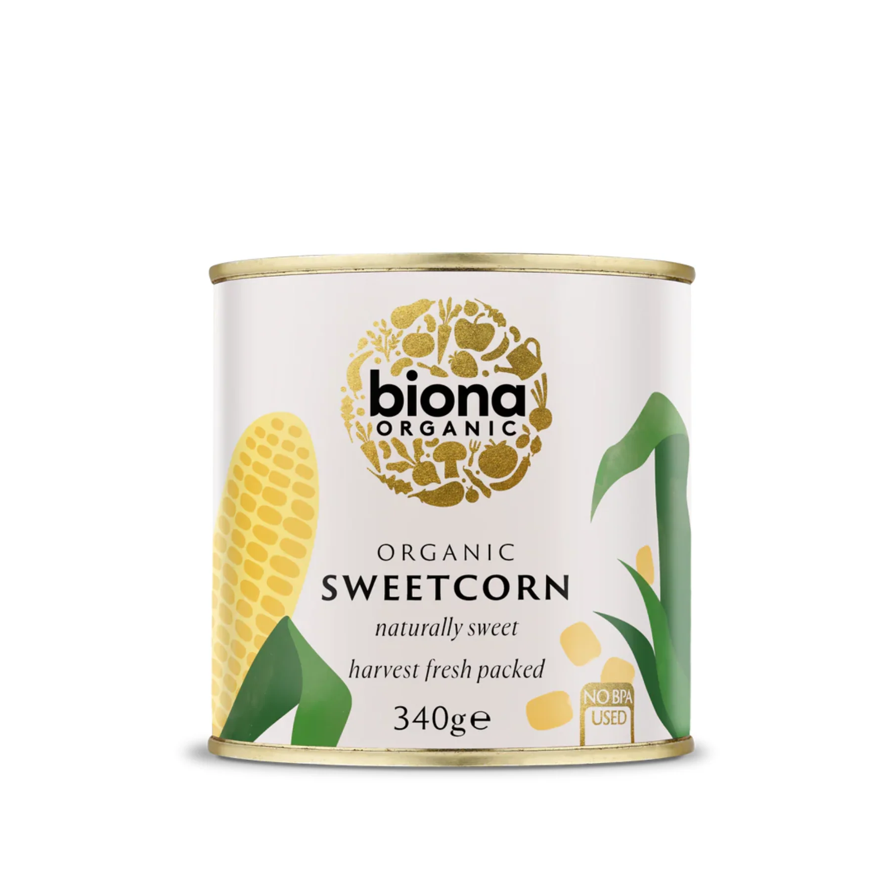 Biona Organic Sweetcorn 340g, Harvest Fresh Packed - Image 2