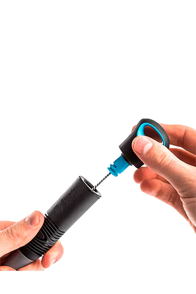 BlenderBottle 2-in-1 Bottle Brush, With A Twist N' Hide Straw Brush, Black - Image 2
