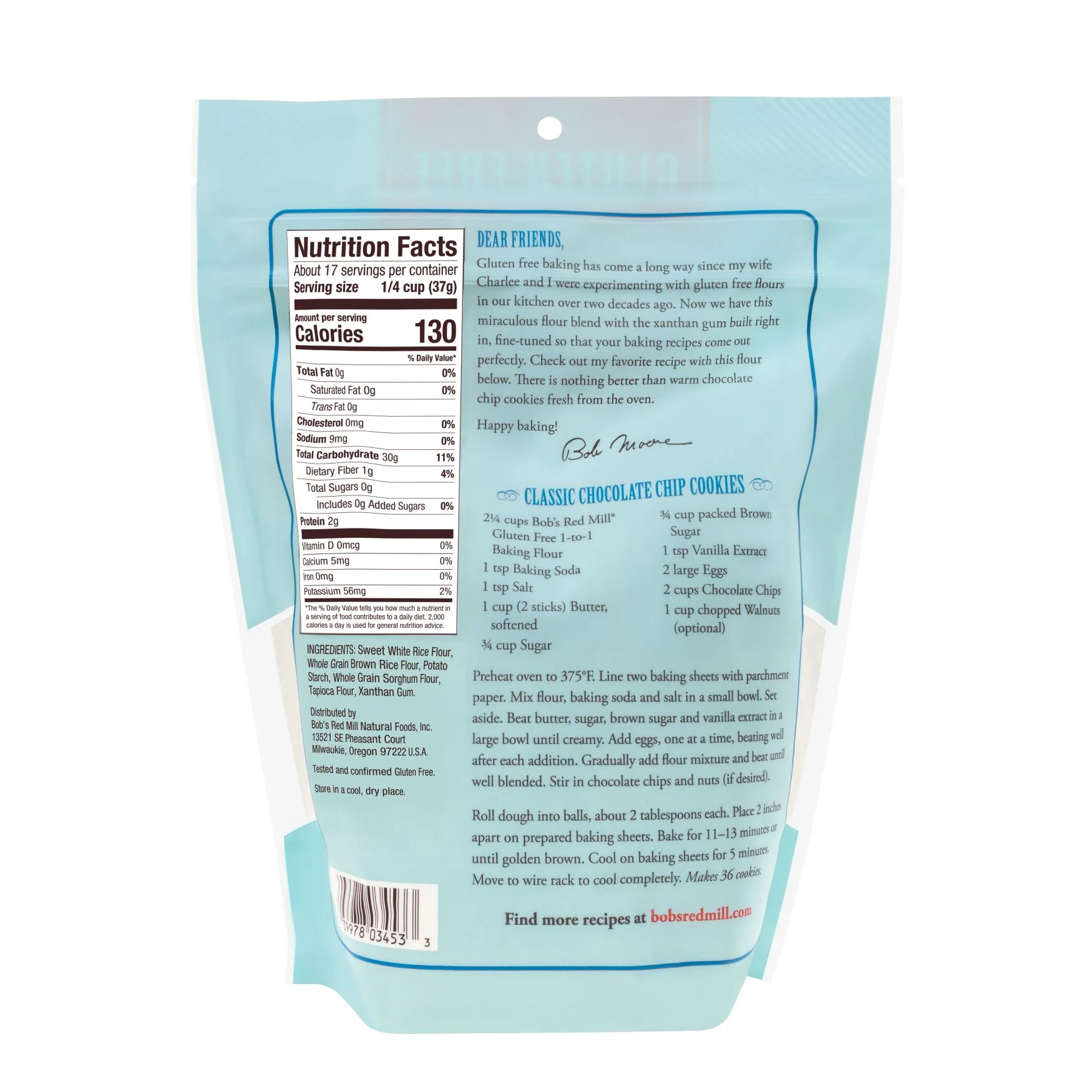 Bob's Red Mill 1 to 1 Baking Flour 624g Or 1.24Kg, Blend In Place Of Your Wheat Flour - Image 3