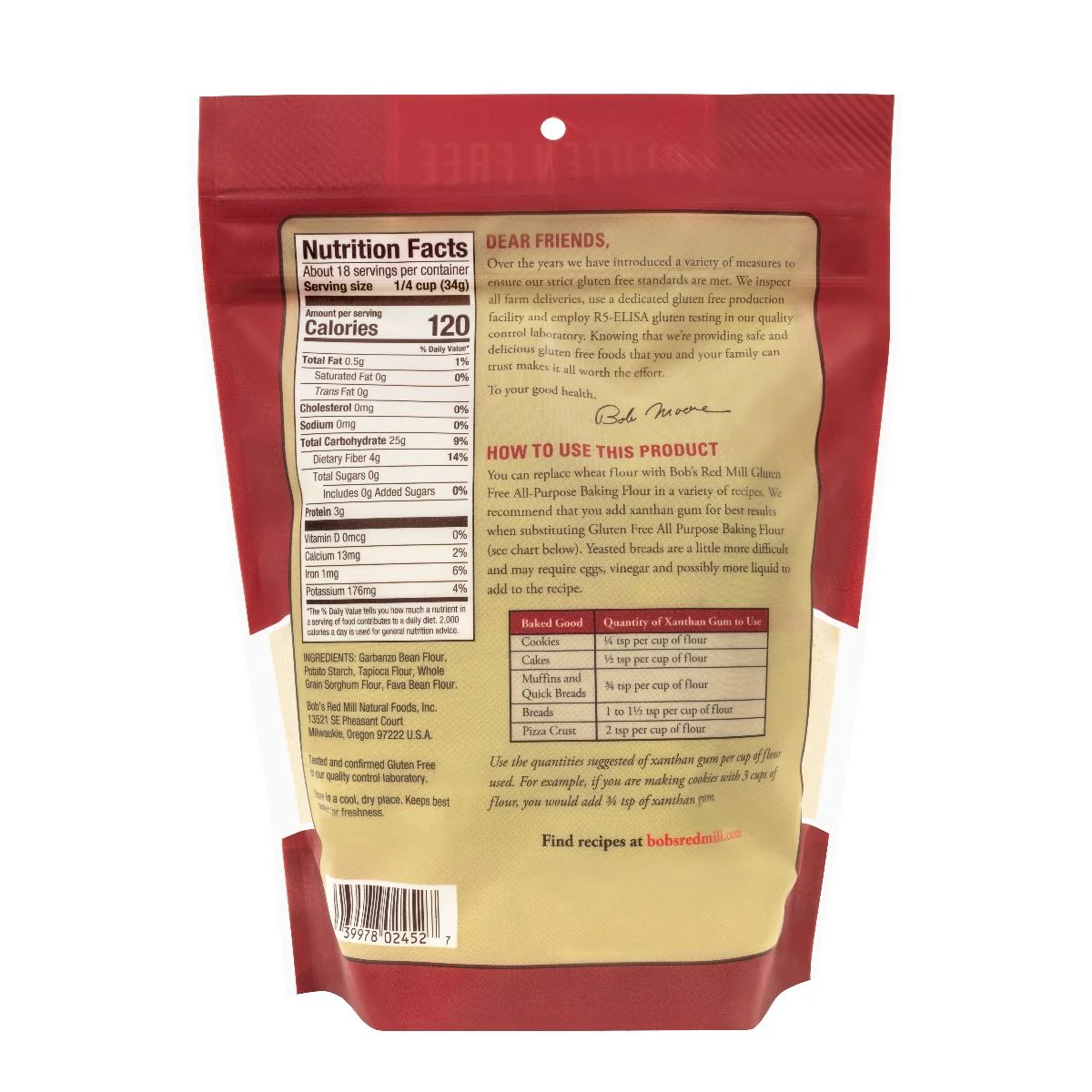 Bob's Red Mill All Purpose Baking Flour 624g, Gluten Free - Image 2