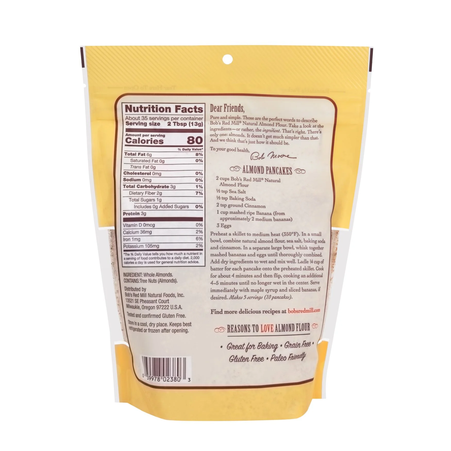 Bob's Red Mill Super Fine Natural Almond Flour 453g, Gluten Free - Image 2