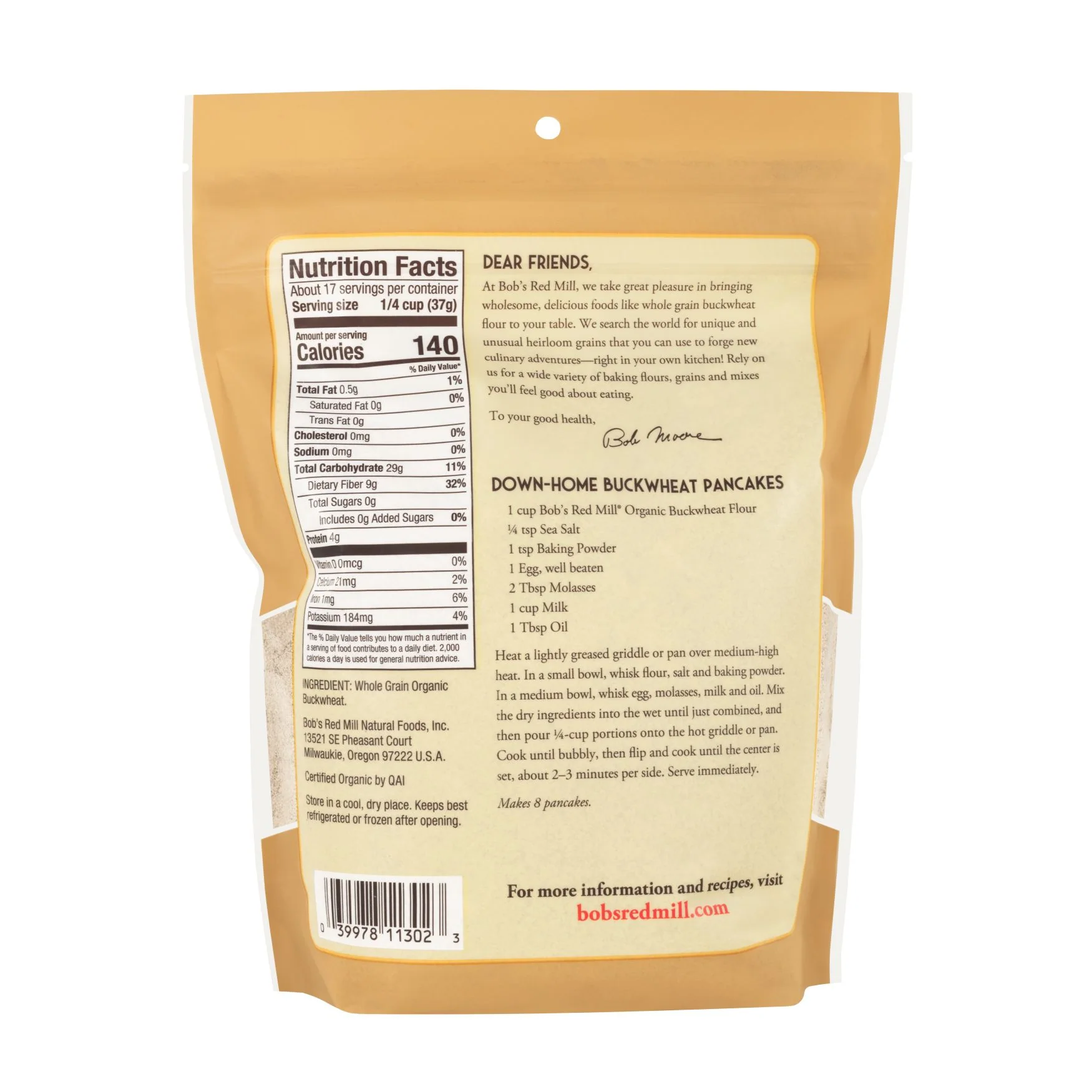 Bob's Red Mill Buckwheat Flour 623g, Organic & Gluten Free - Image 3