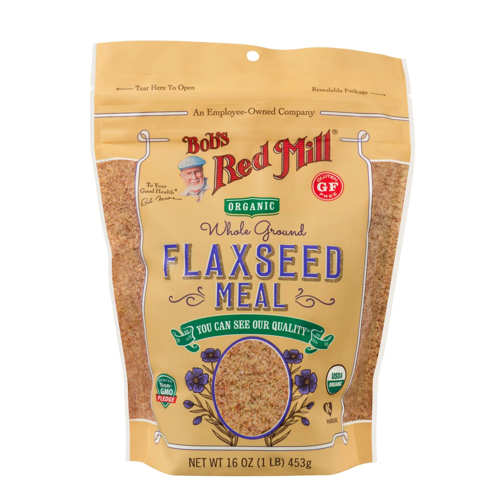 Bob's Red Mill Certified Organic Brown Flaxseed Meal 453g, Gluten Free