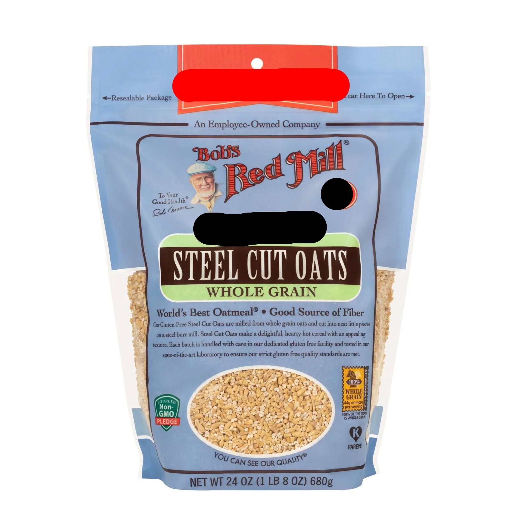 Bob's Red Mill Pure Whole Grain Steel Cut Oats 680g, Wheat Free