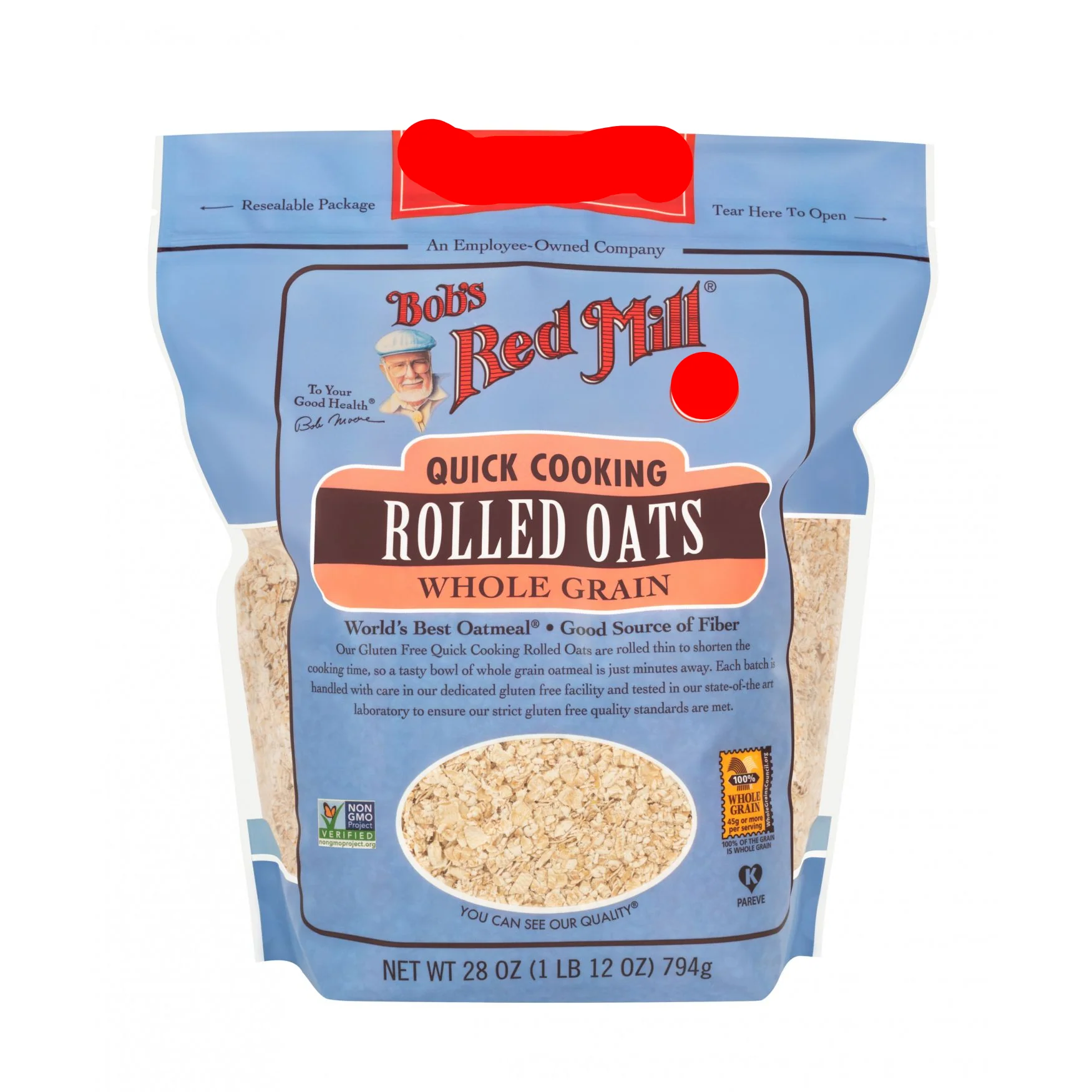 Bob's Red Mill Quick Cooking Rolled Oats 794g, Wheat Free