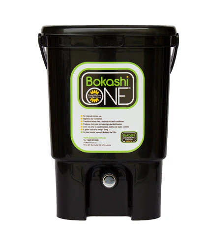 Bokashi Composting Bucket Black 20 Liters Plastic {Extra Shipping May Apply}