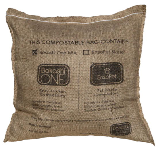 Bokashi Composting One Mix 4KG Compostable Bag {Extra Shipping May Apply}