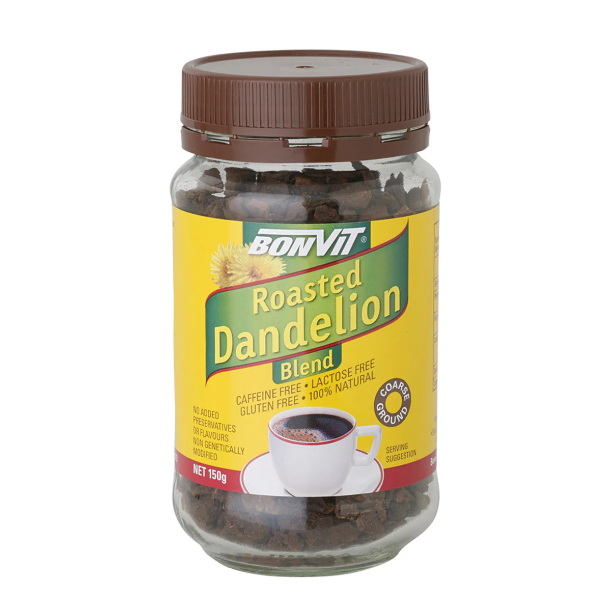 Bonvit Roasted Dandelion Blend Coarse Ground 150g Or 1Kg, Caffeine Free